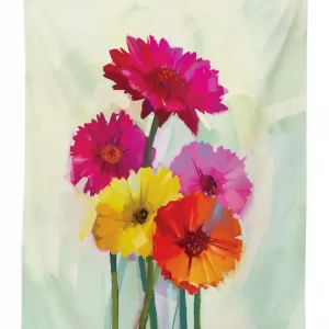 Oil Painting Flowers 3D Printed Tablecloth Table Decor 1 oil painting flowers 3d printed tablecloth table decor 4923