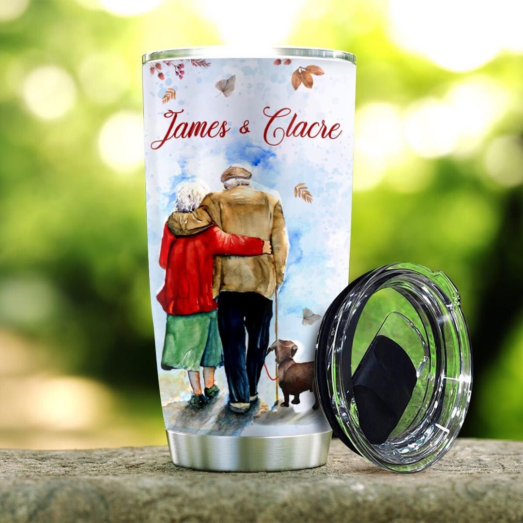 Old Couple Personalized Stainless Steel Tumbler old couple personalized stainless steel tumbler 1468