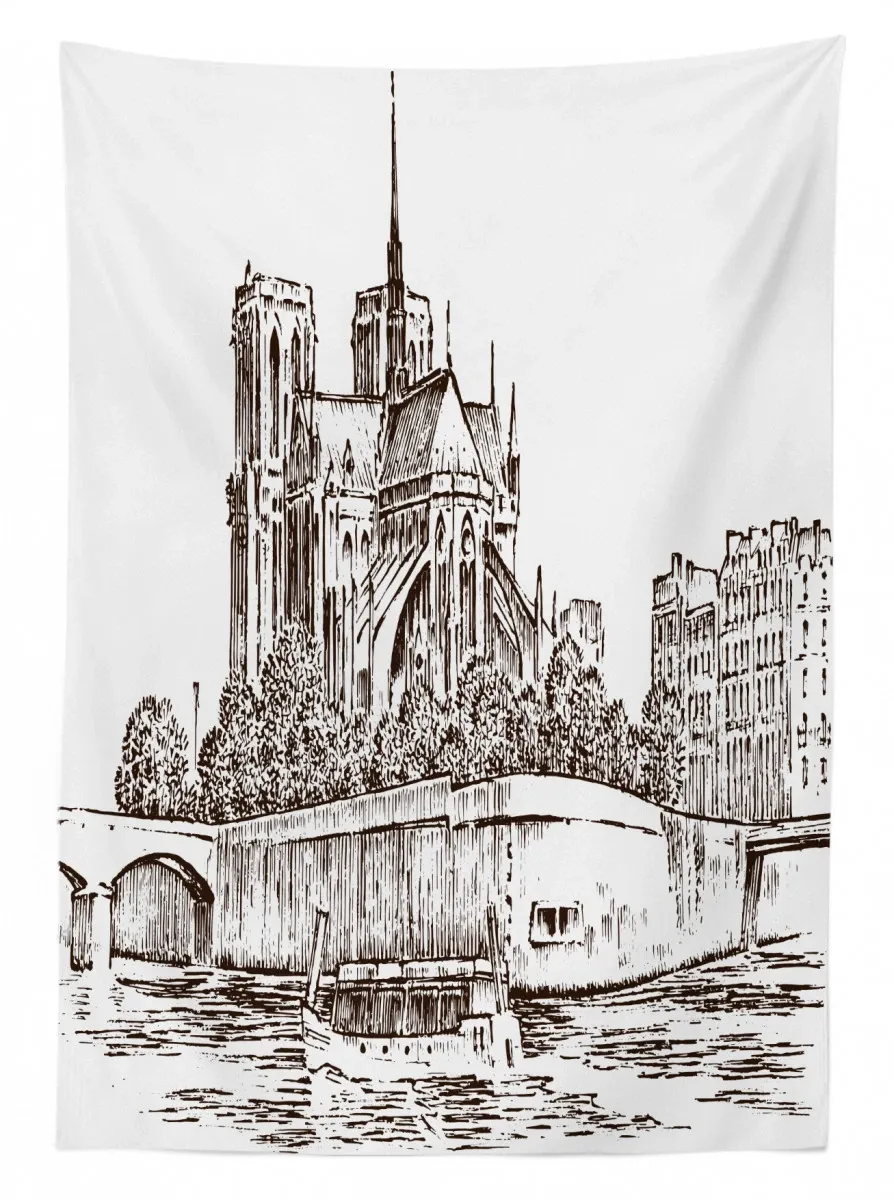 Old Engraved 3D Printed Tablecloth Table Decor old engraved 3d printed tablecloth table decor 4642