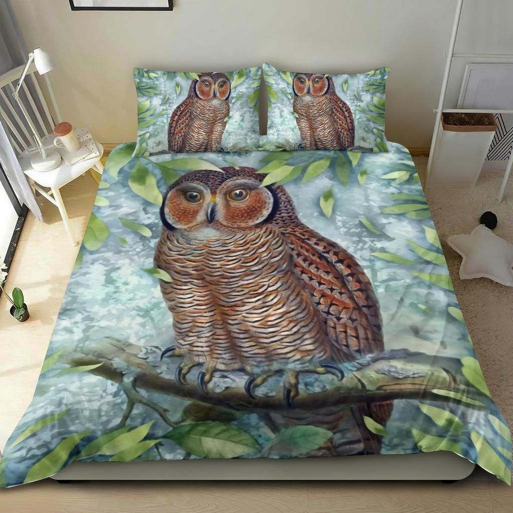 old owl tree bedding set bedroom decor 5883