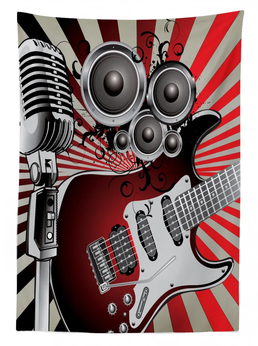 Old Vintage Loudspeaker 3D Printed Tablecloth Table Decor old vintage loudspeaker 3d printed tablecloth table decor 1951