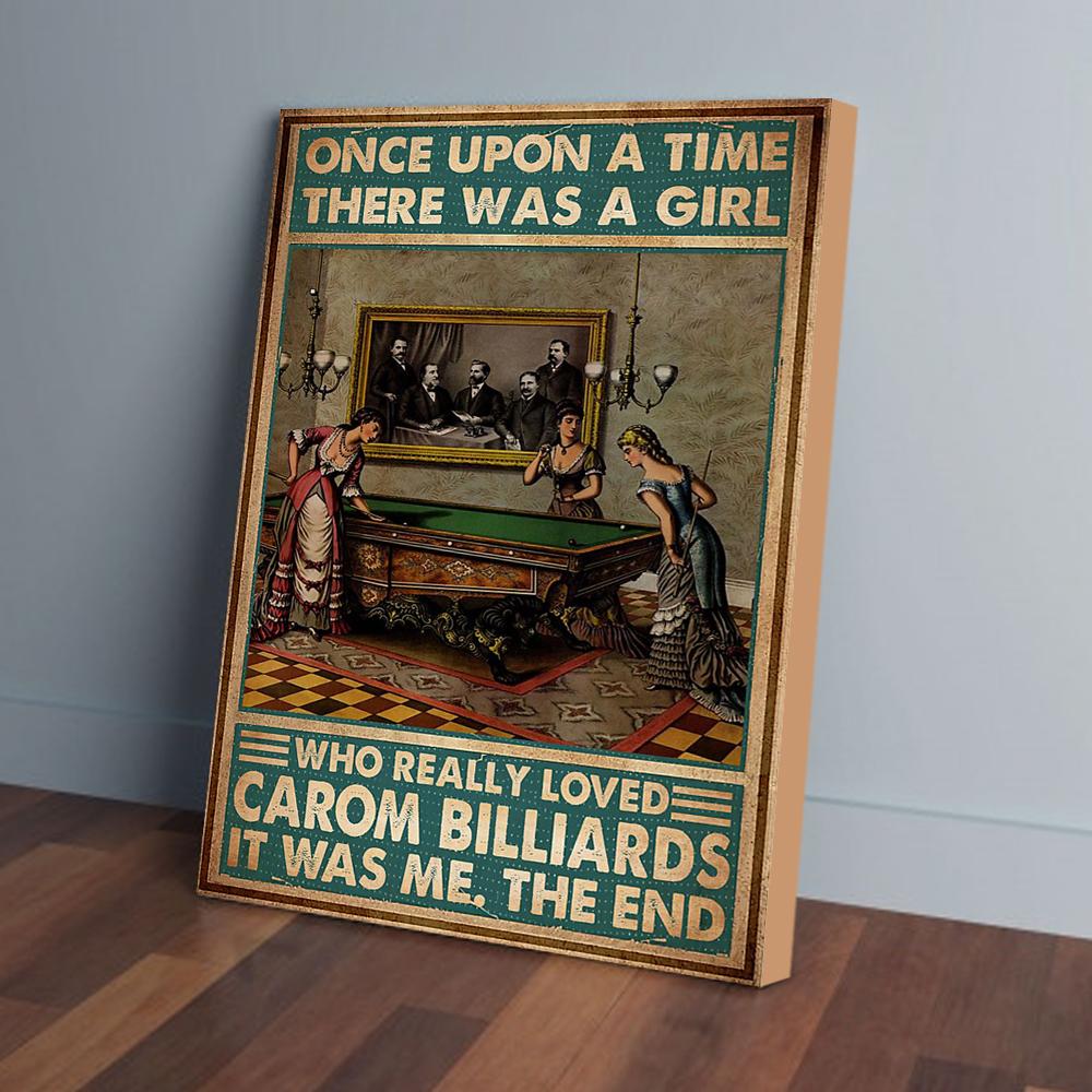 Once Upon A Time A Girl Really Loved Carom Billiard Canvas Prints - Wall Art Decor once upon a time a girl really loved carom billiard canvas prints wall art decor 5314