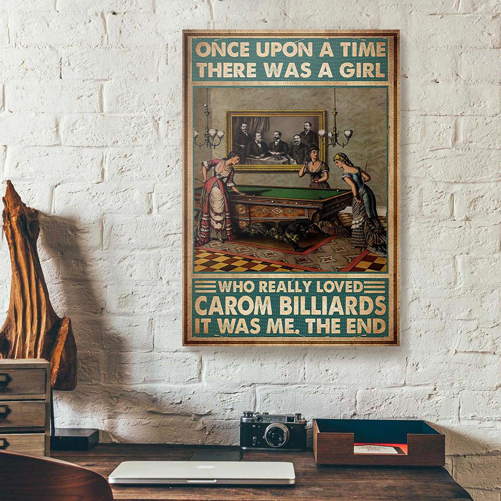 Once Upon A Time A Girl Really Loved Carom Billiard Canvas Prints - Wall Art Decor once upon a time a girl really loved carom billiard canvas prints wall art decor 6452