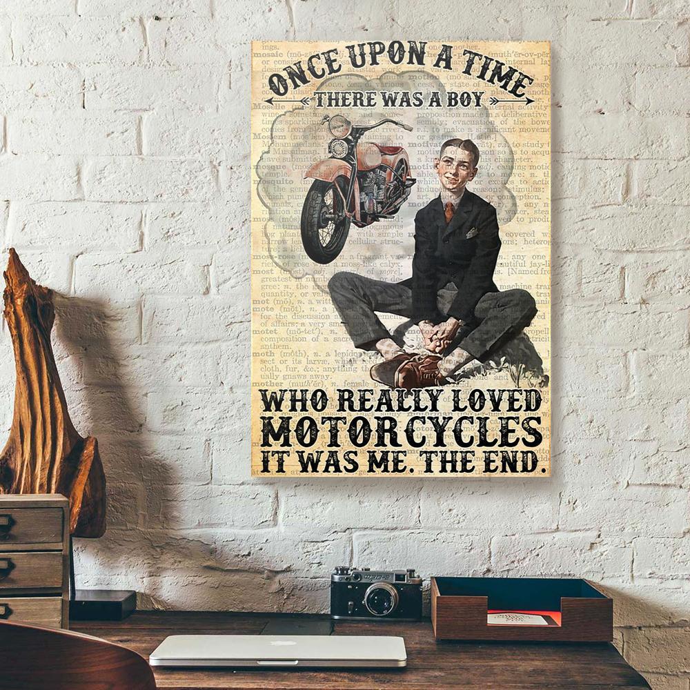 Once Upon A Time There Was A Boy Loved Motorcycle Canvas Prints - Wall Art Decor once upon a time there was a boy loved motorcycle canvas prints wall art decor 8892