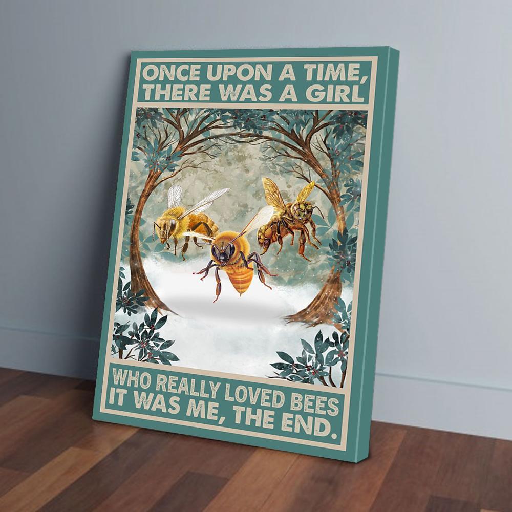 once upon a time there was a girl loved bees canvas prints wall art decor 1471
