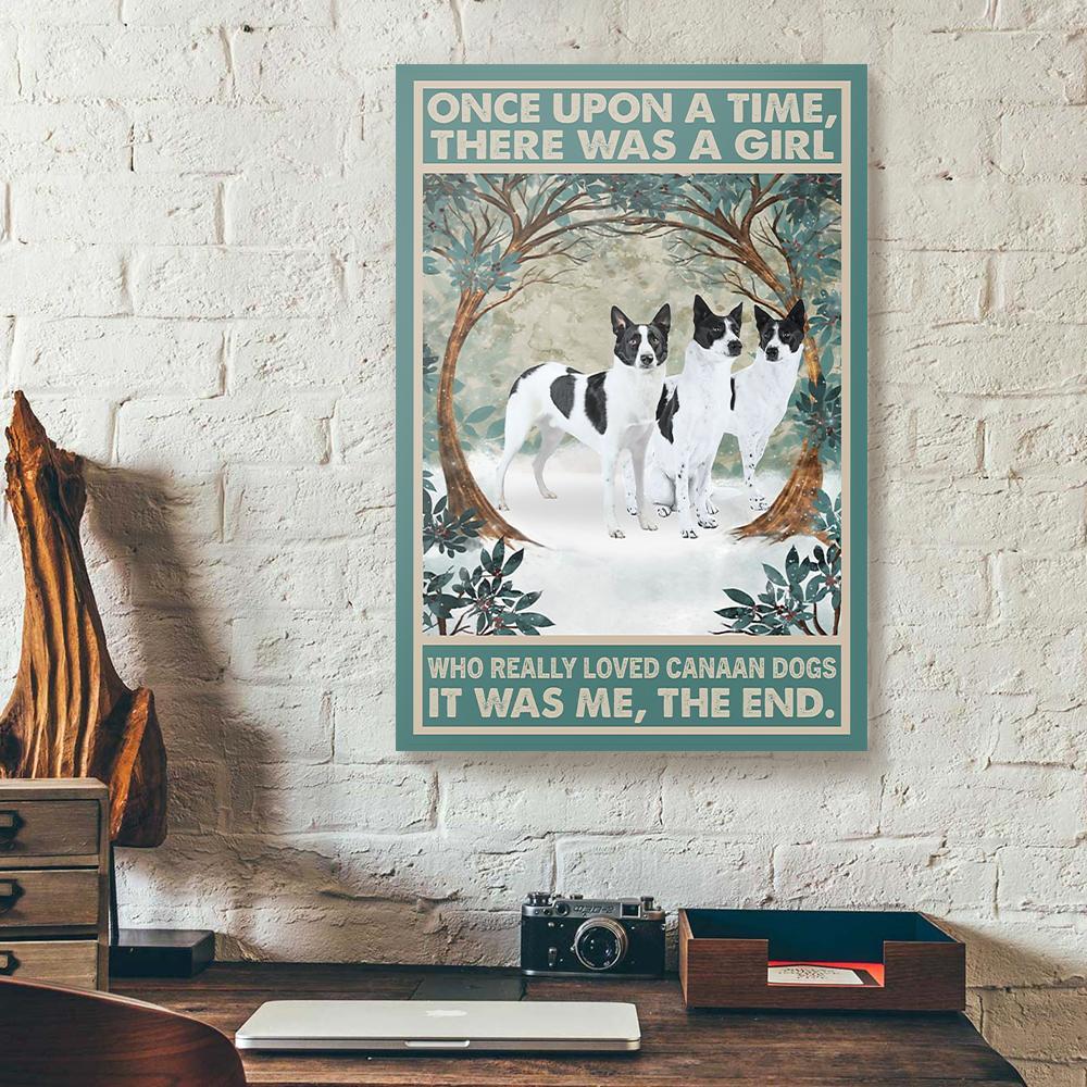 Once Upon A Time There Was A Girl Loved Canaan Dogs Canvas Prints - Wall Art Decor once upon a time there was a girl loved canaan dogs canvas prints wall art decor 2409