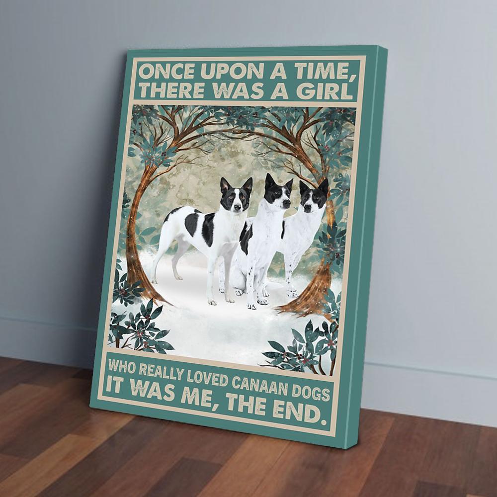 Once Upon A Time There Was A Girl Loved Canaan Dogs Canvas Prints - Wall Art Decor once upon a time there was a girl loved canaan dogs canvas prints wall art decor 8464