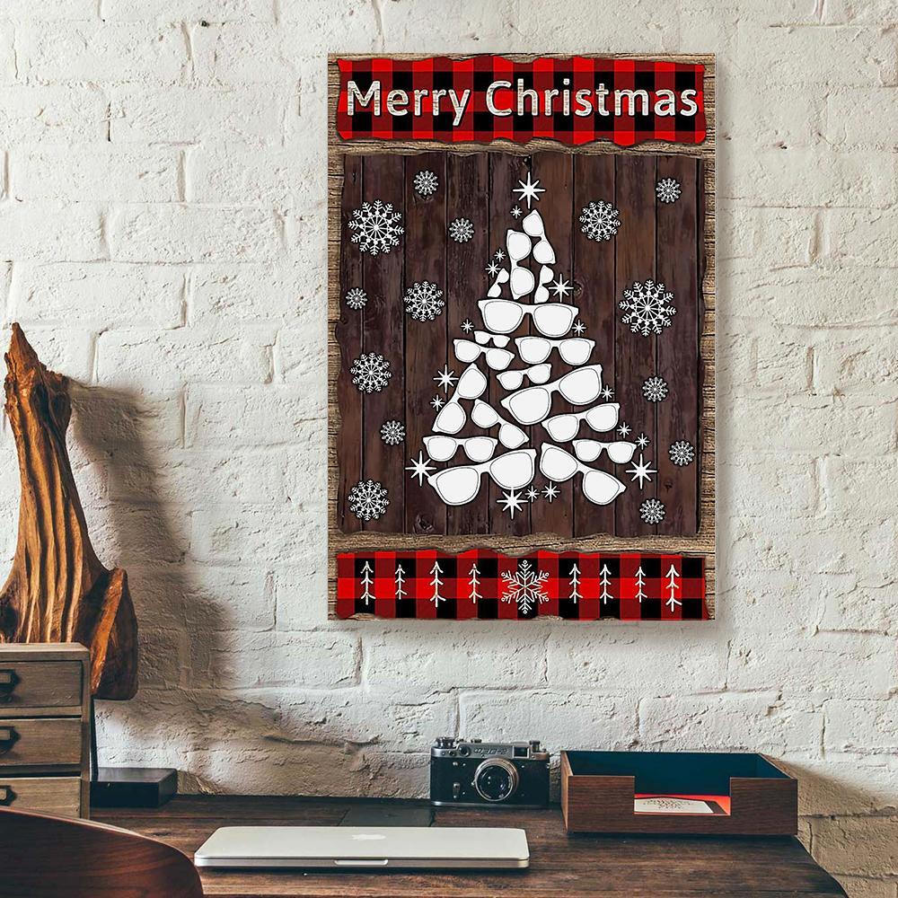 optometrist merry christmas canvas prints wall art decor 4732