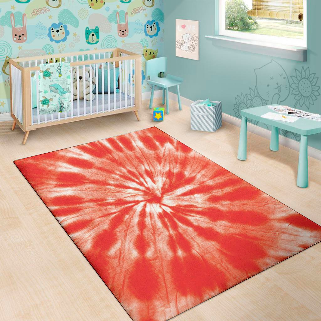 Orange Tie Dye Print Area Rug Floor Decor orange tie dye print area rug floor decor 4735