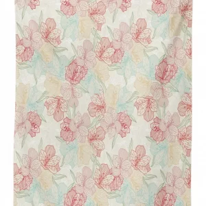 orchid in soft colors 3d printed tablecloth table decor 6260