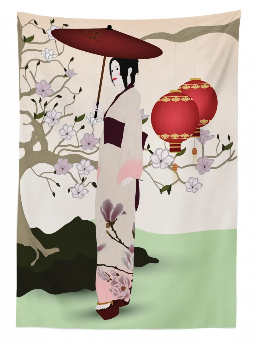 Orient Garden 3D Printed Tablecloth Table Decor orient garden 3d printed tablecloth table decor 8949