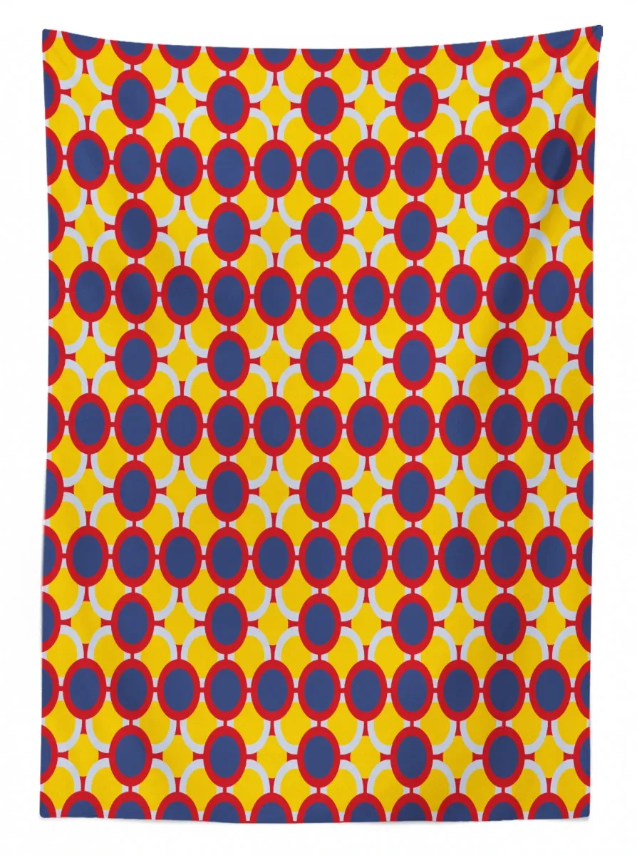 overlapping vivid rounds 3d printed tablecloth table decor 4881