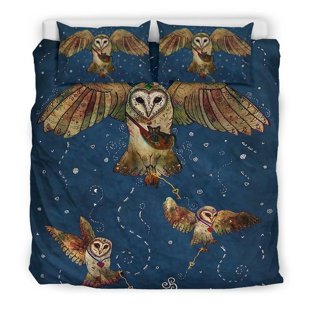 owl cool design comfortable bedding set bedroom decor 1338