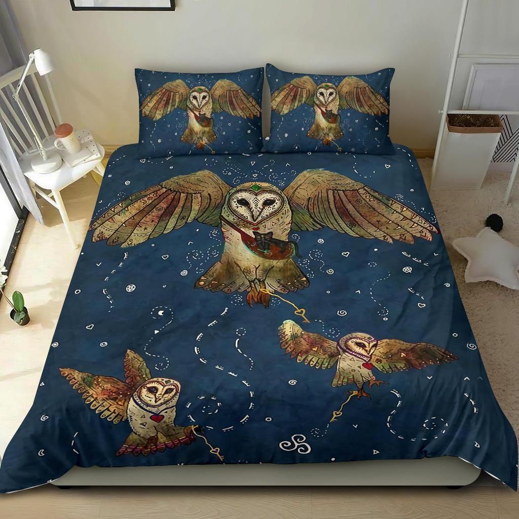 owl cool design comfortable bedding set bedroom decor 6407