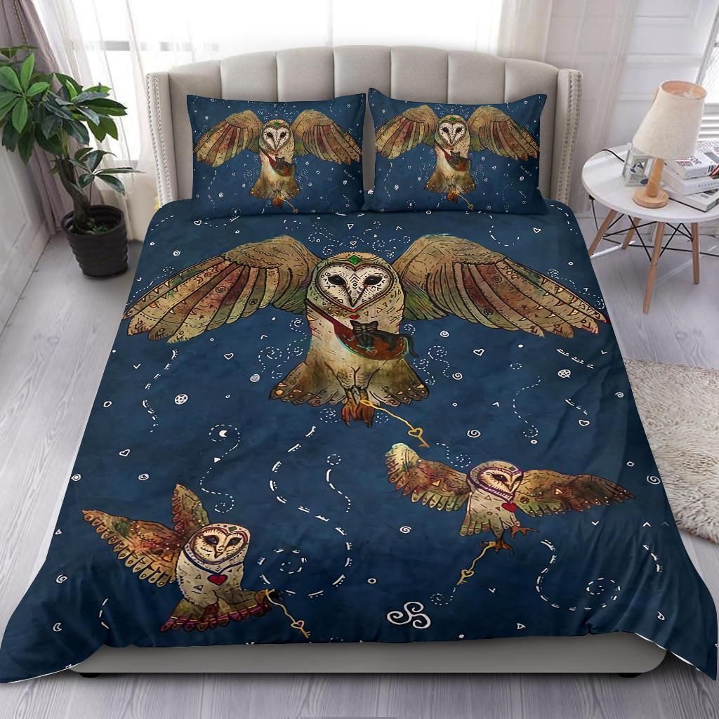 owl cool design comfortable bedding set bedroom decor 8648