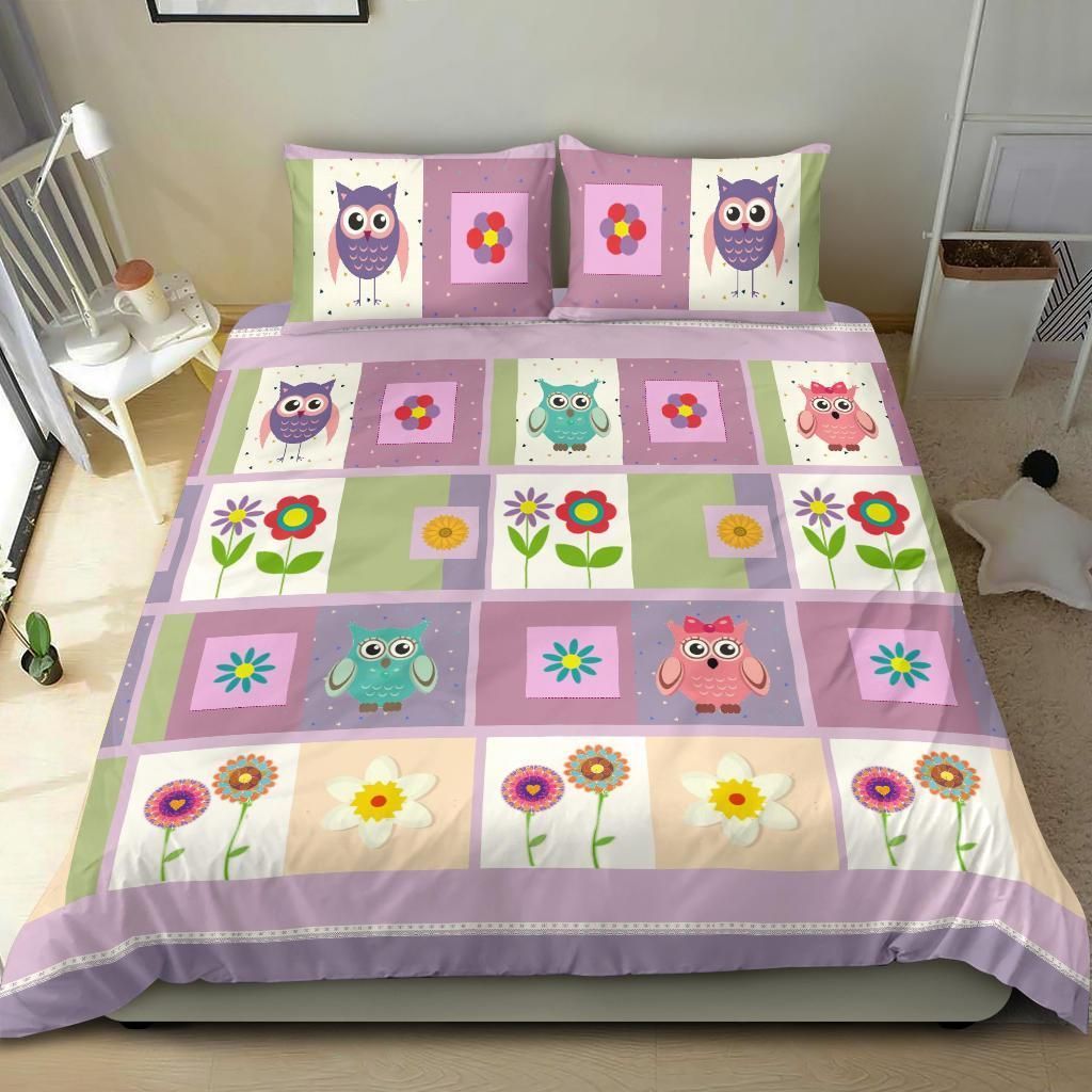 owl love nice life bedding set bedroom decor 1095