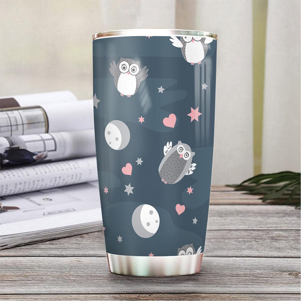 owl you need is love owls pattern owl lover clever intelligence owl gift for owl lover stainless steel tumbler 8471