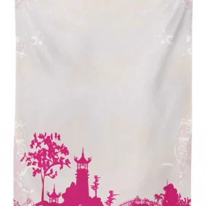 pagoda in vivid colors 3d printed tablecloth table decor 1121