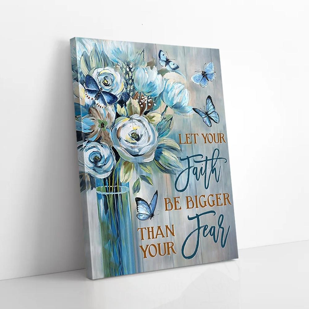 Painting Flowers Blue Butterfly Canvas Prints - Wall Art Decor painting flowers blue butterfly canvas prints wall art decor 8868