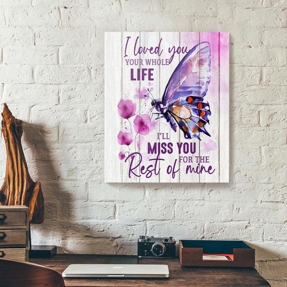 painting flowers butterfly canvas prints wall art decor 7999