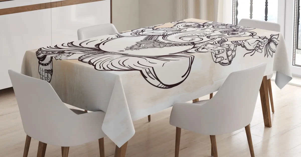 paisley zen chakra pattern 3d printed tablecloth table decor 2318