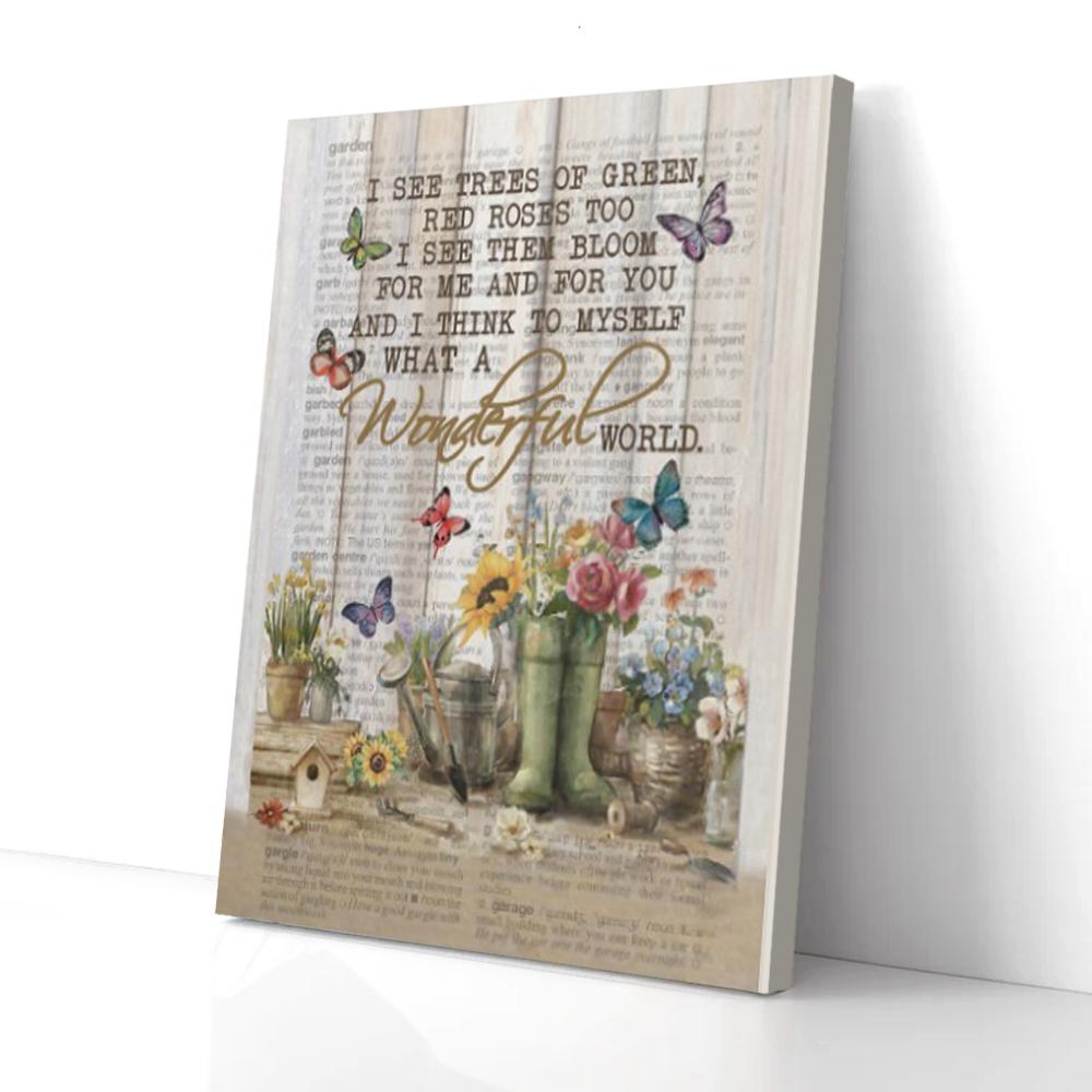 pallet garden canvas prints wall art decor 2308