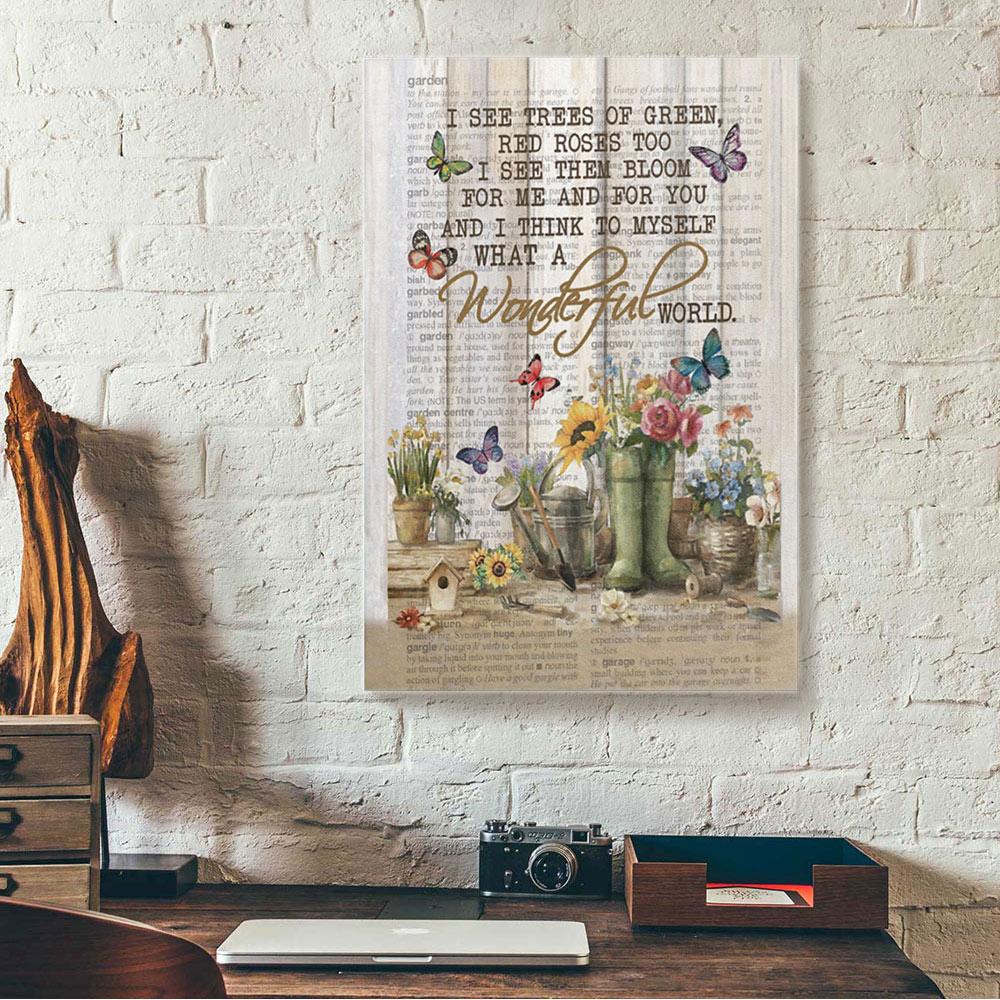 pallet garden canvas prints wall art decor 3591