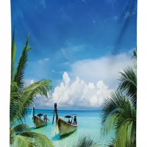palm beach fishing boats 3d printed tablecloth table decor 7478