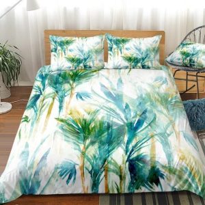 palm trees painting duvet cover bedding set 4990