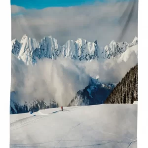 panoramic mountains walk 3d printed tablecloth table decor 4197