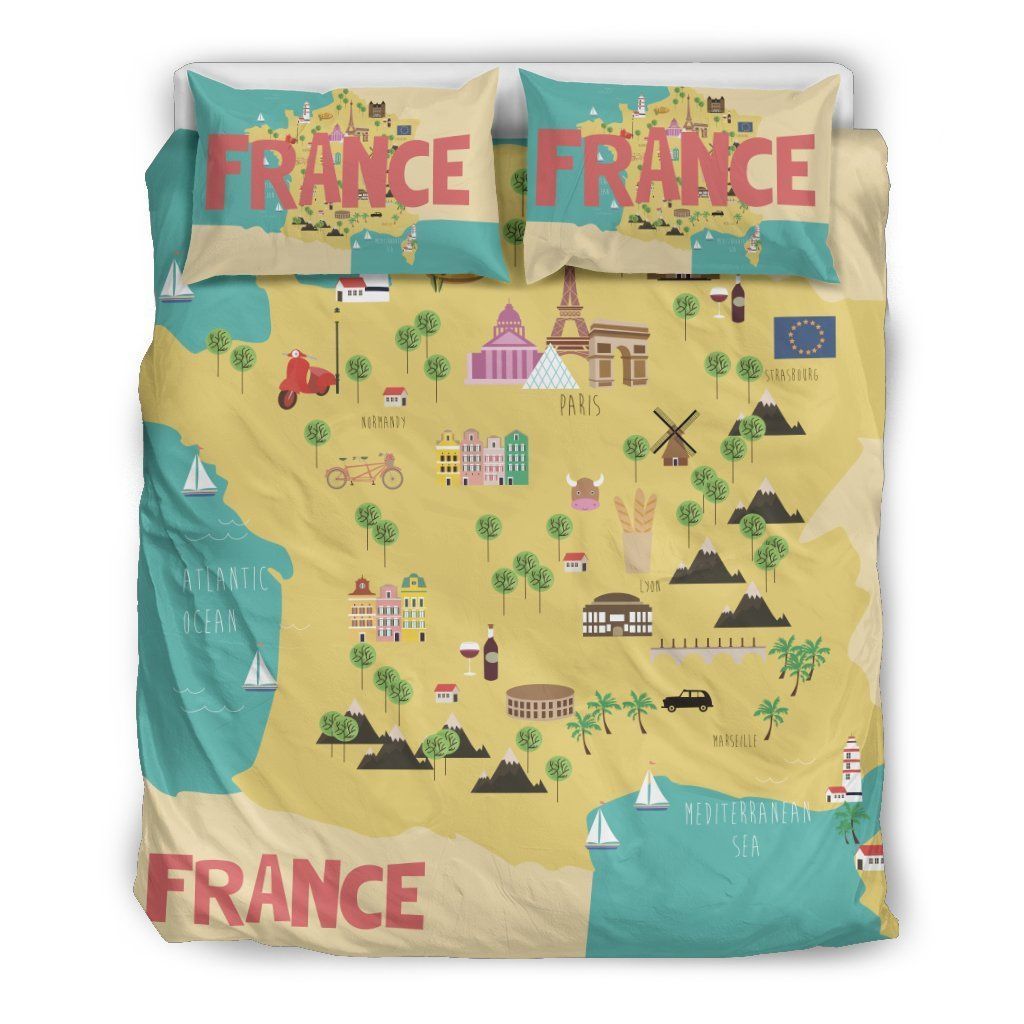 Paris City Map Bedding Set Bedroom Decor paris city map bedding set bedroom decor 6330