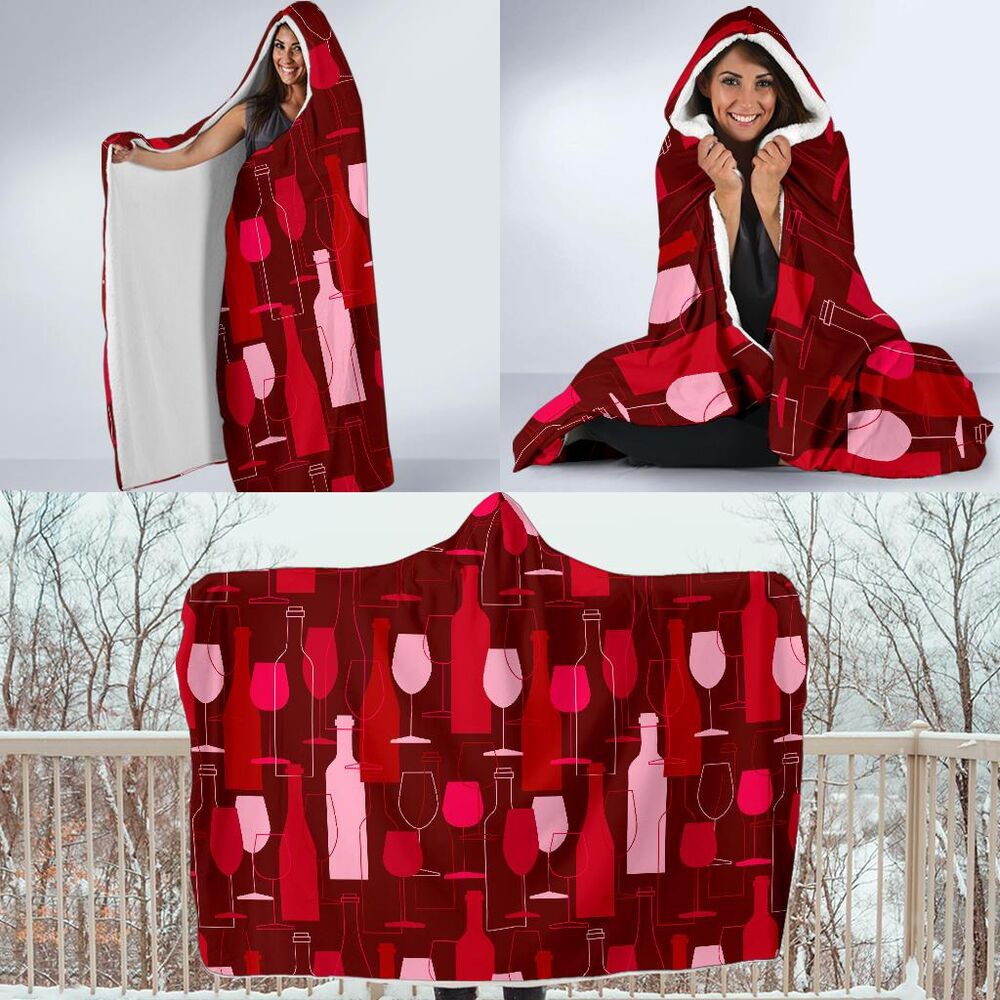 Pattern Champagne Print Hooded Blanket Cloak Blanket pattern champagne print hooded blanket cloak blanket 5644