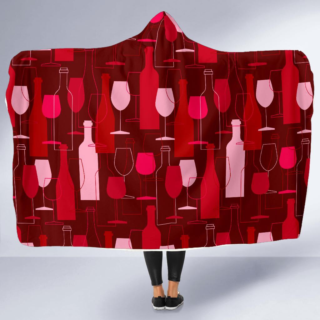 Pattern Champagne Print Hooded Blanket Cloak Blanket pattern champagne print hooded blanket cloak blanket 7236