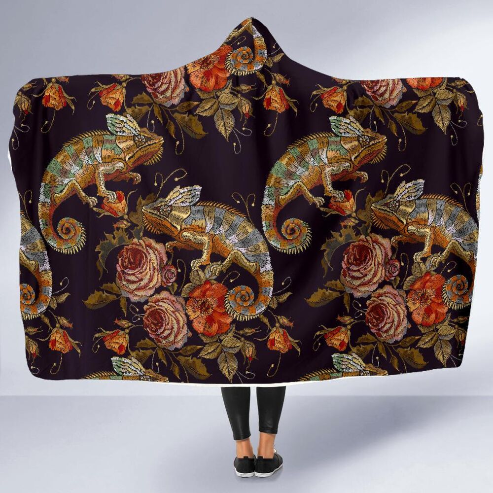 Pattern Print Chameleon Hooded Blanket Cloak Blanket pattern print chameleon hooded blanket cloak blanket 5989