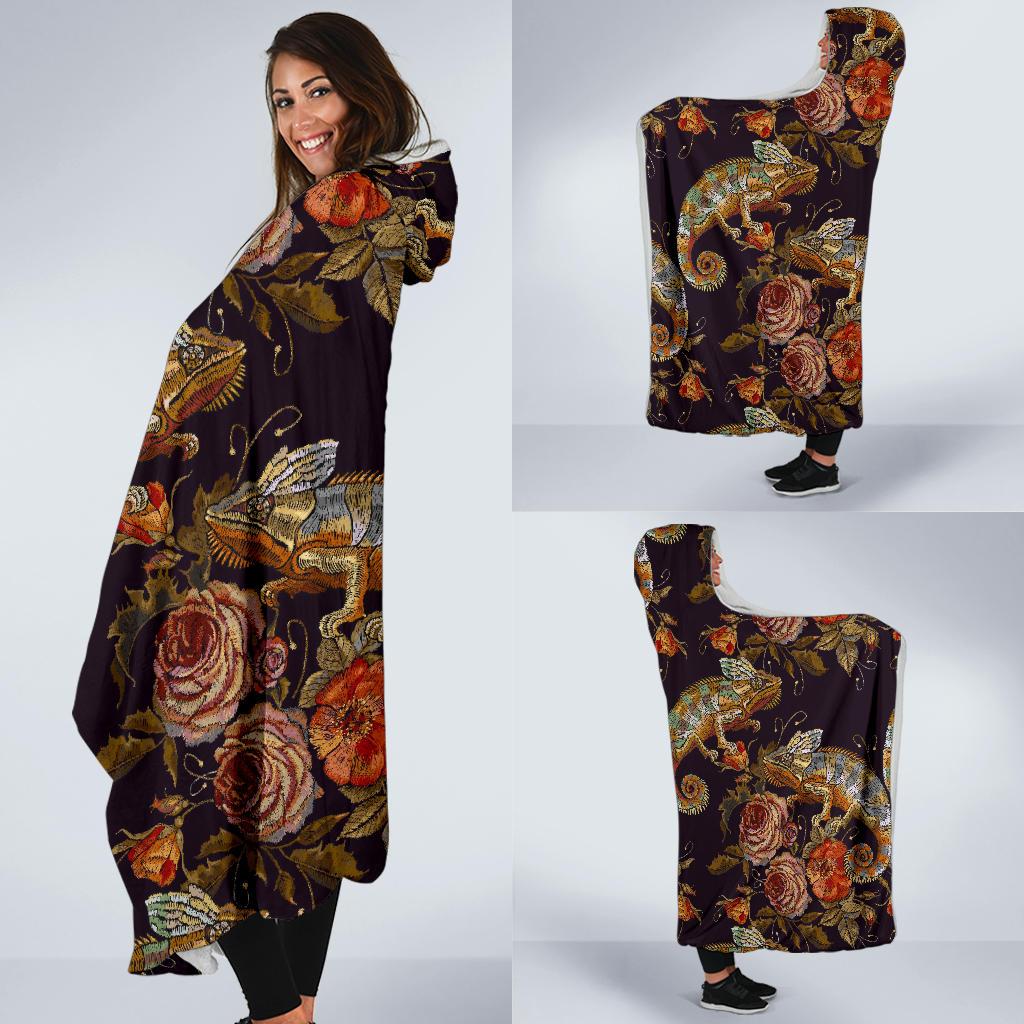 Pattern Print Chameleon Hooded Blanket Cloak Blanket pattern print chameleon hooded blanket cloak blanket 6964