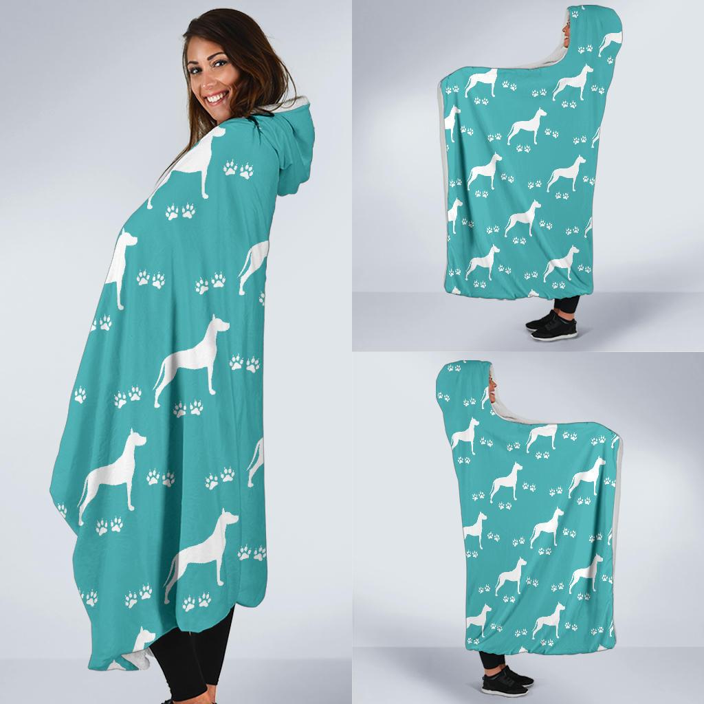 Pattern Print Great Dane Hooded Blanket Cloak Blanket pattern print great dane hooded blanket cloak blanket 3354
