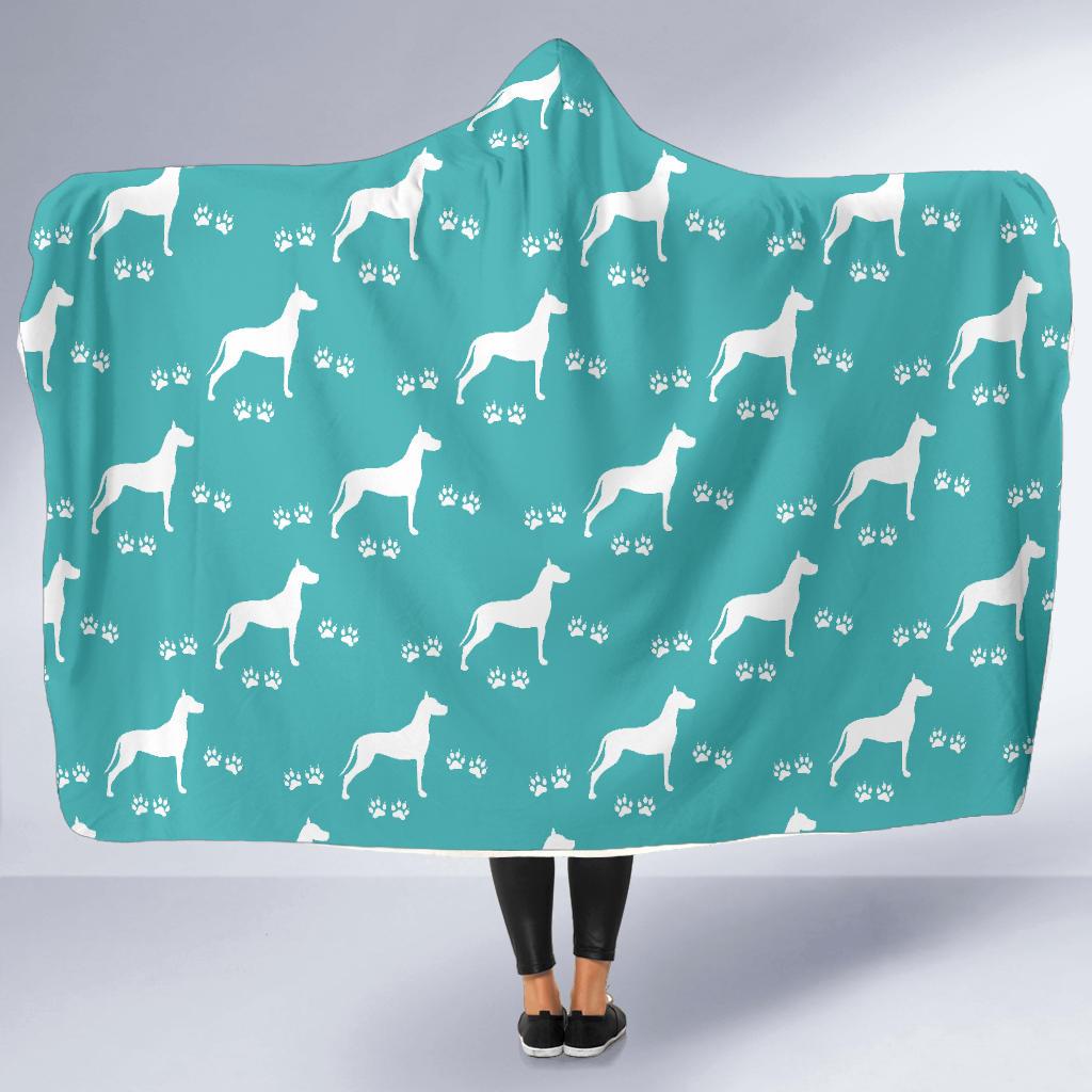 Pattern Print Great Dane Hooded Blanket Cloak Blanket pattern print great dane hooded blanket cloak blanket 5621