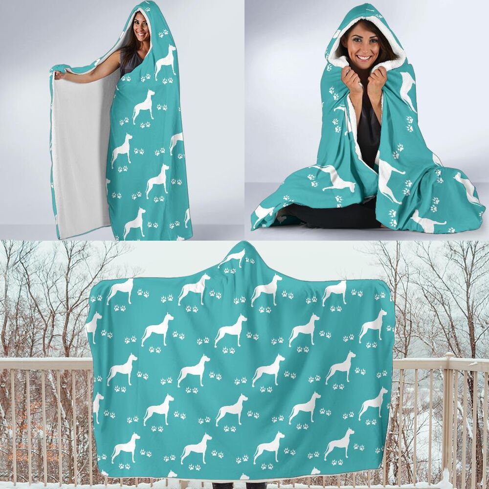 Pattern Print Great Dane Hooded Blanket Cloak Blanket pattern print great dane hooded blanket cloak blanket 7116