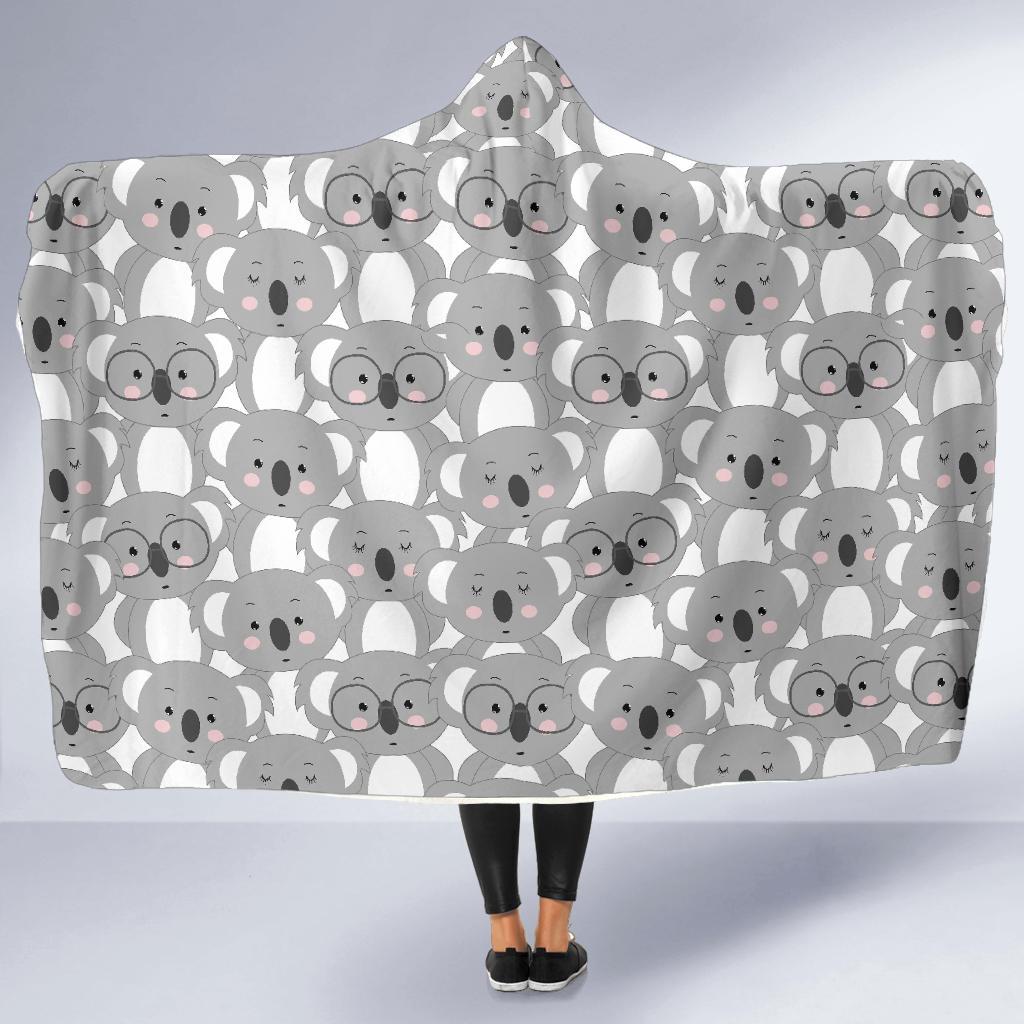 Pattern Print Koala Hooded Blanket Cloak Blanket pattern print koala hooded blanket cloak blanket 3329