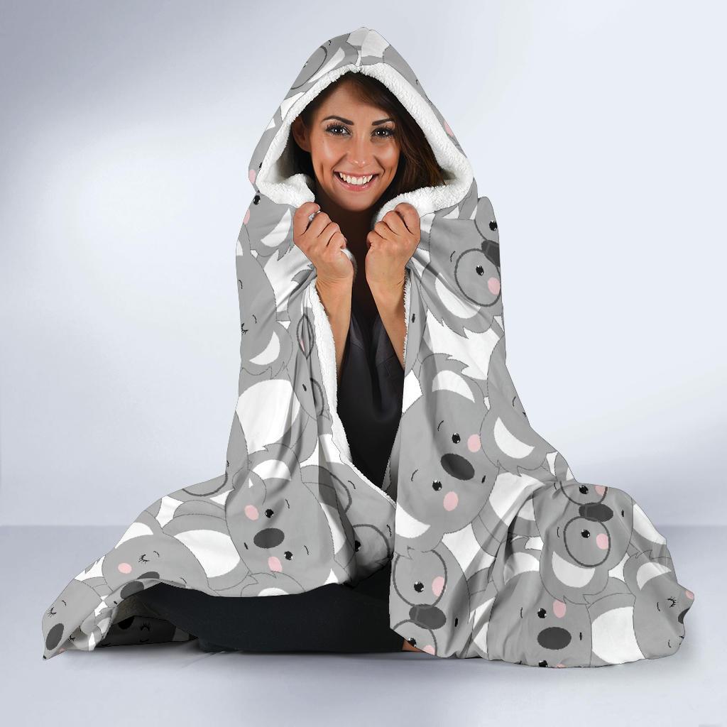 Pattern Print Koala Hooded Blanket Cloak Blanket pattern print koala hooded blanket cloak blanket 3511