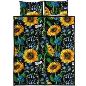 pattern print sunflower cartoon cool design comfortable bedding set bedroom decor 5279