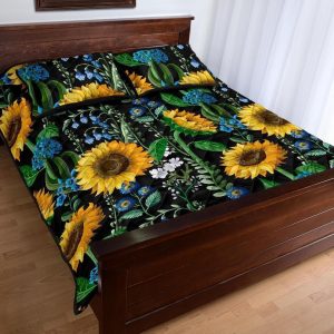 pattern print sunflower cartoon cool design comfortable bedding set bedroom decor 7084