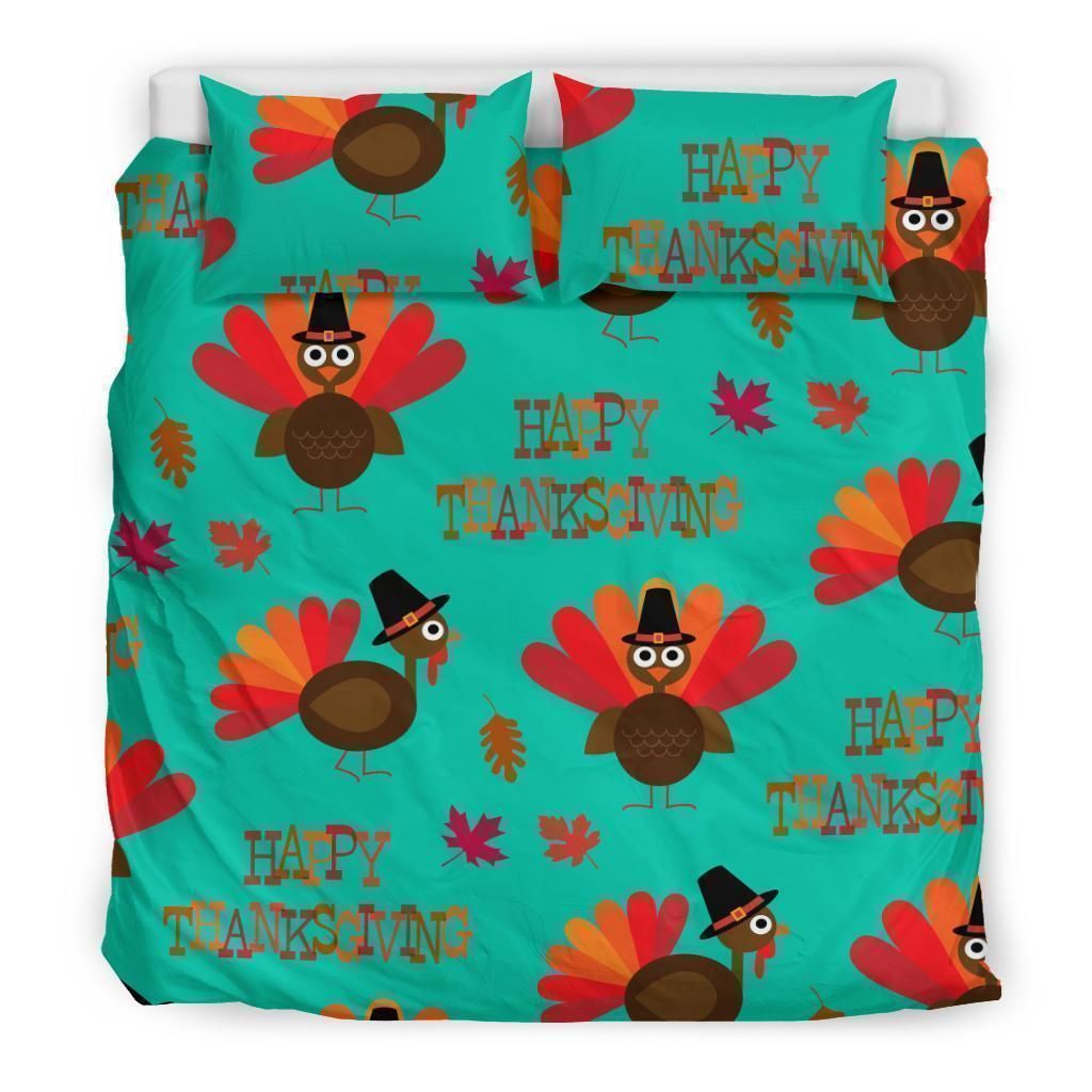 pattern print turkey thankgiving cool design comfortable bedding set bedroom decor 3334