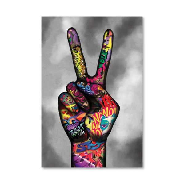 peace and unity motivational positive canvas print wall art decor 1472