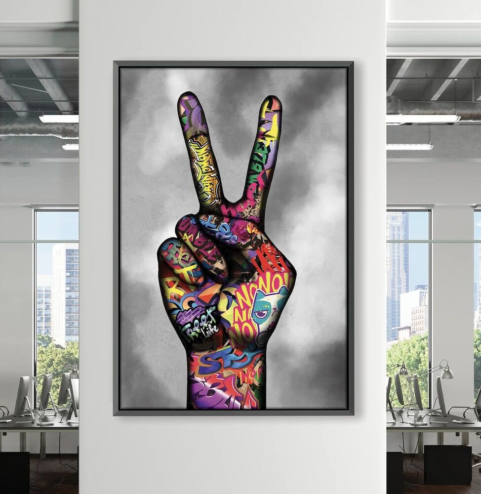 peace and unity motivational positive canvas print wall art decor 4845