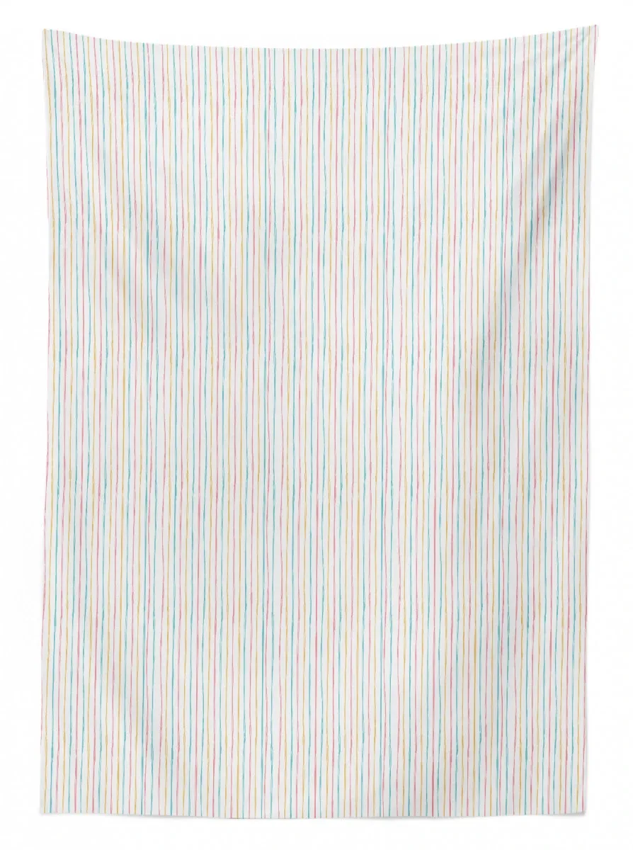 pencil drawn fun stripes 3d printed tablecloth table decor 8149