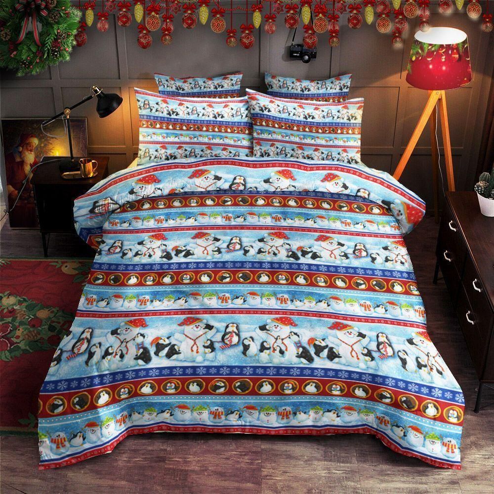 Penguin And Christmas Day Duvet Cover Bedding Set penguin and christmas day duvet cover bedding set 2978
