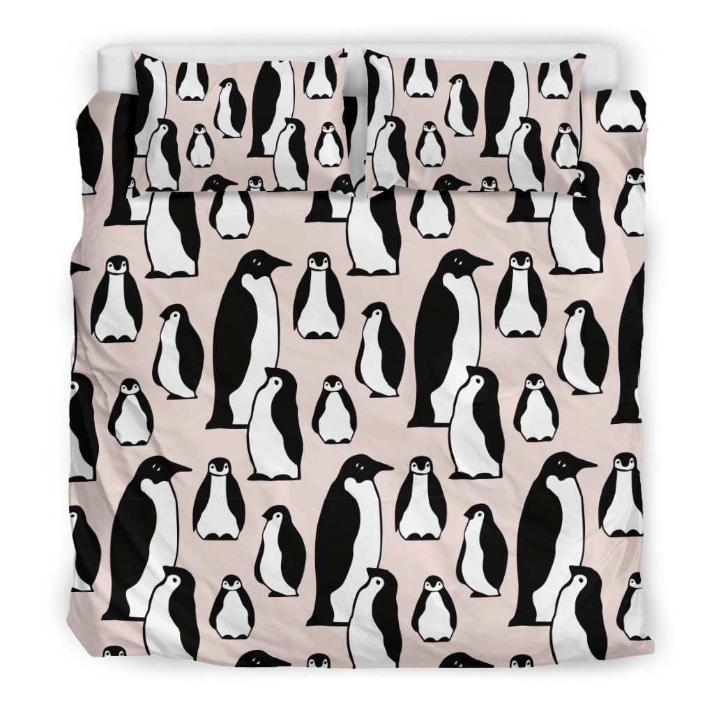 penguin print cool design comfortable bedding set bedroom decor 2228