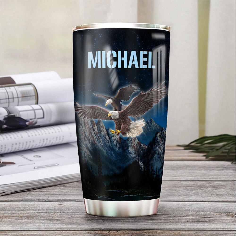 Personalized American Eagle Mom To Son Stainless Steel Tumbler personalized american eagle mom to son stainless steel tumbler 6760
