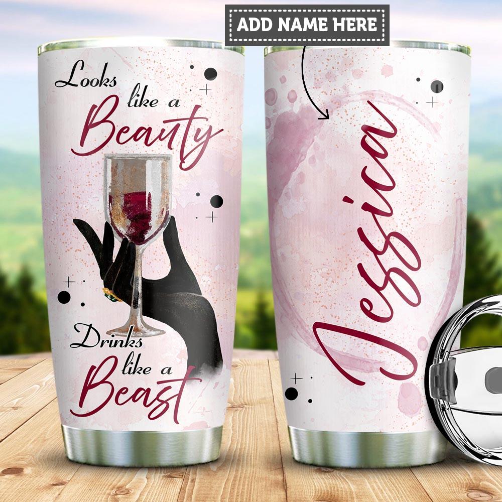 Personalized Beauty Beast Wine Stainless Steel Tumbler personalized beauty beast wine stainless steel tumbler 5204
